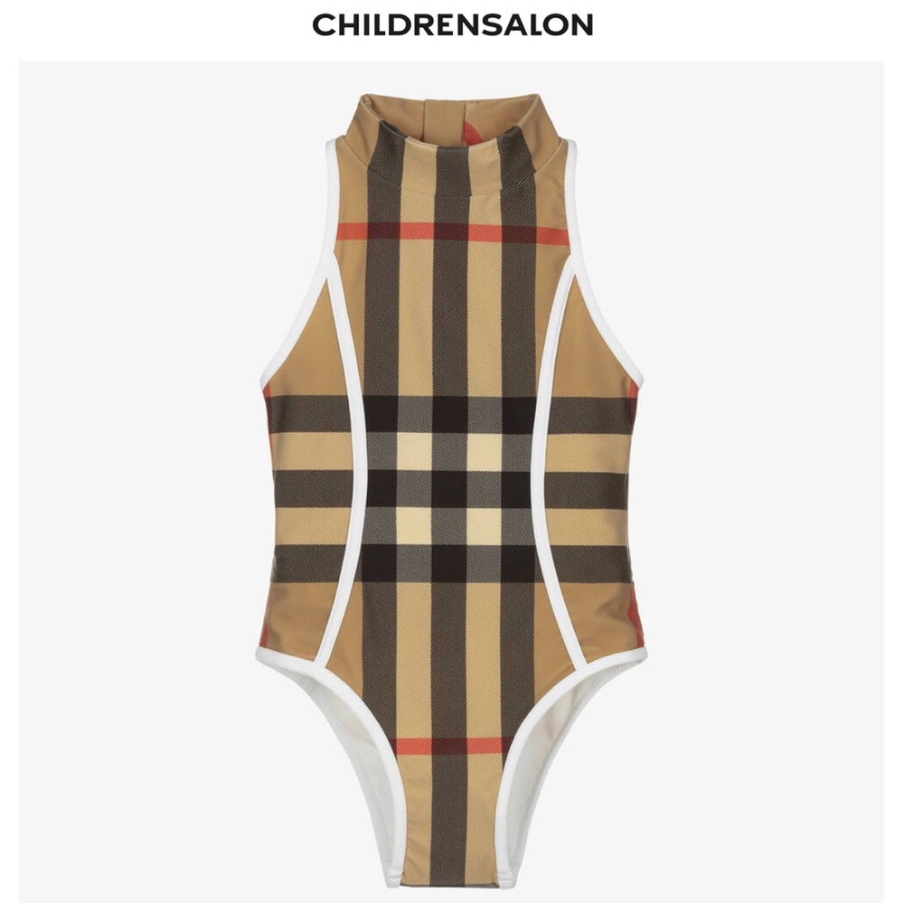 Burberry zip up toddler swimsuit